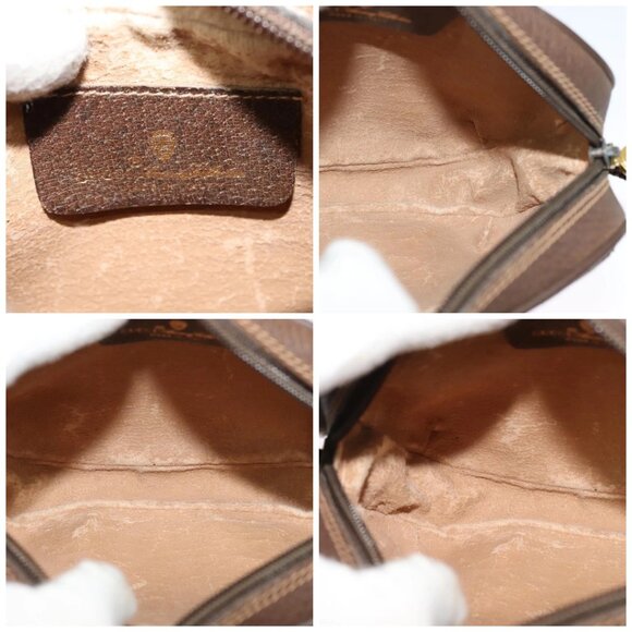 GUCCI GG Supreme Web Sherry Line Bag PVC Beige Gold 156 02 066 Auth 131723 - Picture 15 of 16